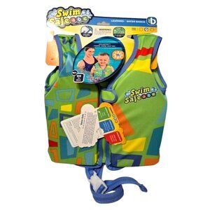 Swim Safe ABC Aquastar 50+ UPF 50 Fabric Swim Vest Boys (M/L - 66lbs. Max) NWT